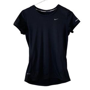 Nike Women’s Dri-Fit Runner Small Black T-shirt Tee Shirt